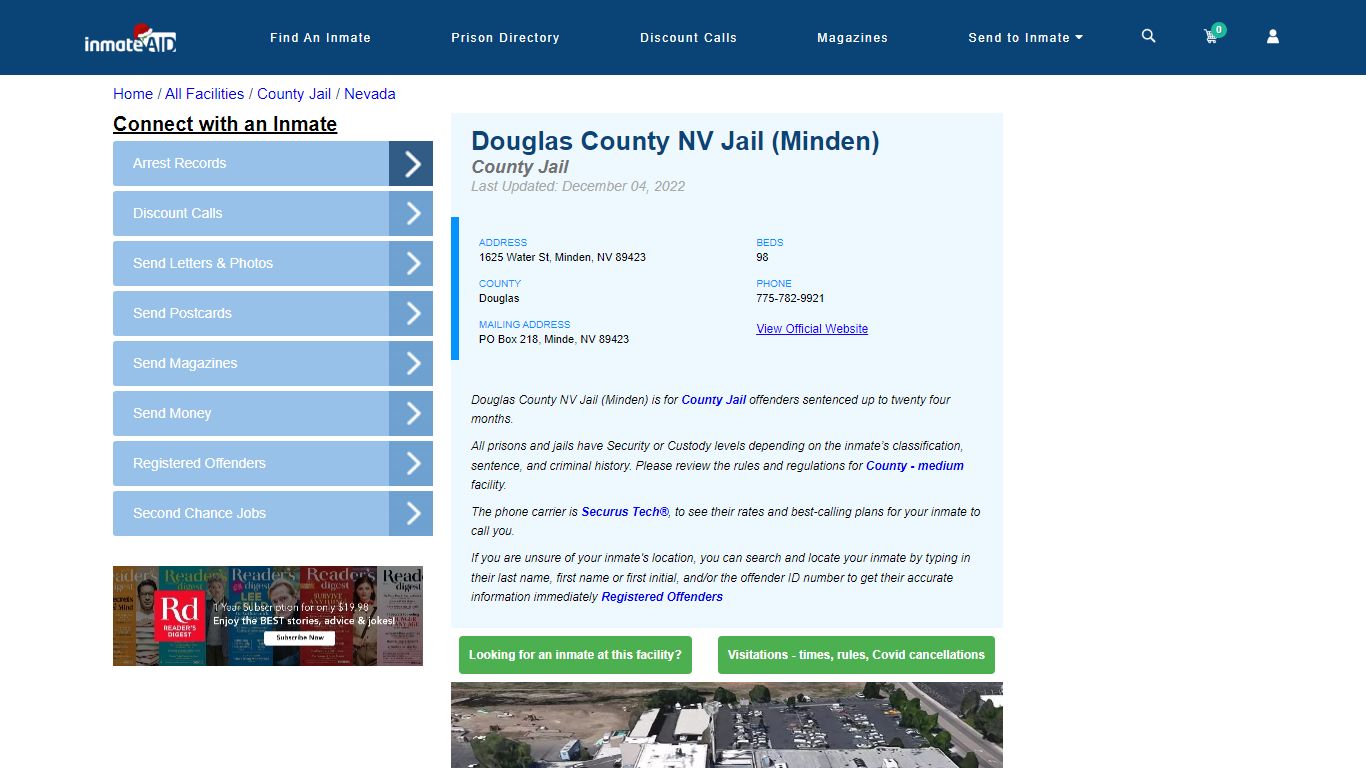 Douglas County NV Jail (Minden) - Inmate Locator - Minden, NV