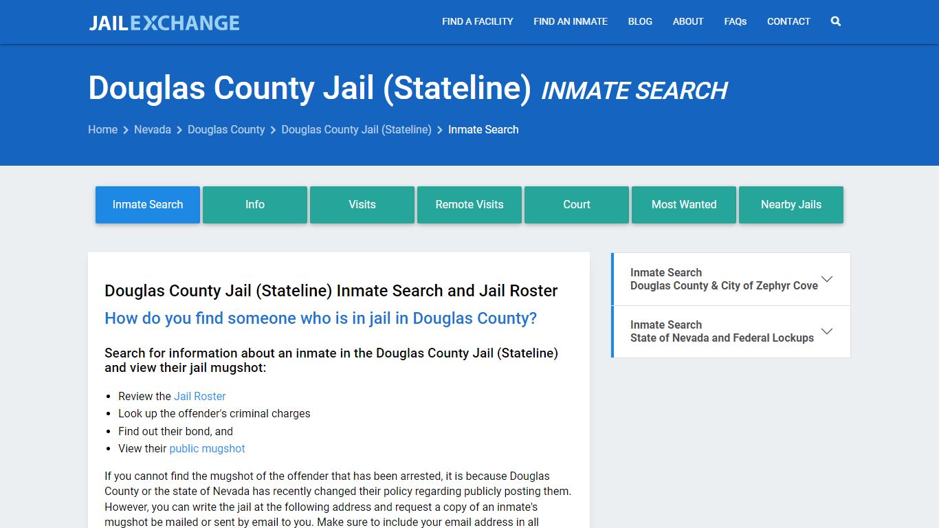 Douglas County Jail (Stateline) Inmate Search - Jail Exchange